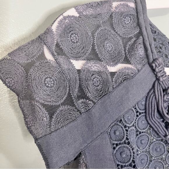 Y2K Vivienne Tam Runway Lace Cutout Sheer Panel Dress 4 Boho Coquette Romantic - Picture 8 of 12